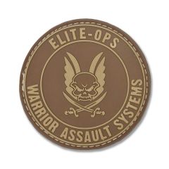 42944_PARCHE GOMA RELIEVE WARRIOR ASSAULT ROUND RUBBER LOGO PATCH DARK EARTH 01